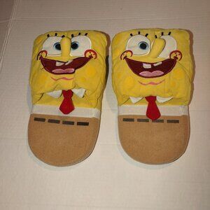 SpongeBob SquarePants Plush Slippers Yellow & Brown Cartoon Design Indoor Shoes